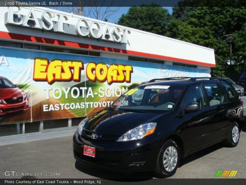 Black / Stone 2008 Toyota Sienna LE