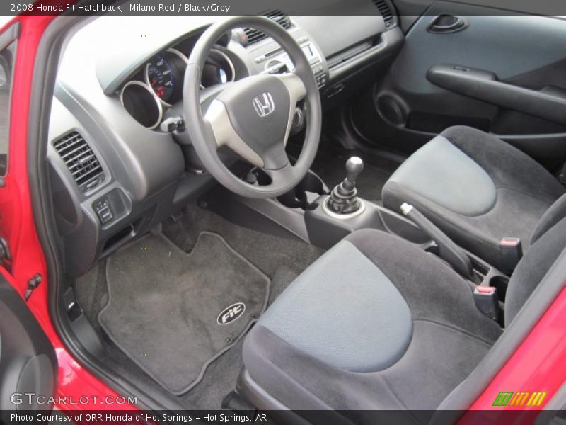 Milano Red / Black/Grey 2008 Honda Fit Hatchback