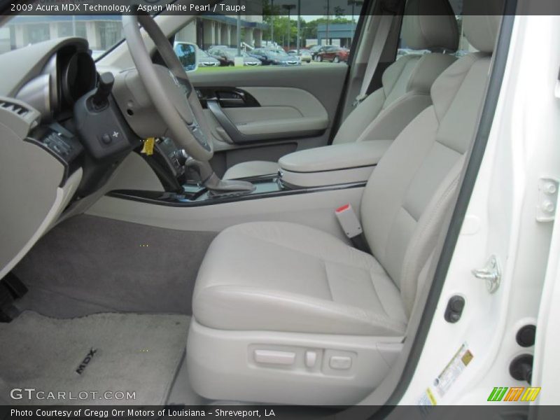 Aspen White Pearl / Taupe 2009 Acura MDX Technology