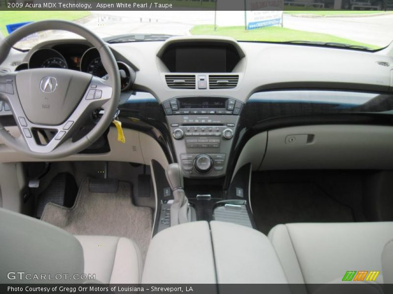 Aspen White Pearl / Taupe 2009 Acura MDX Technology