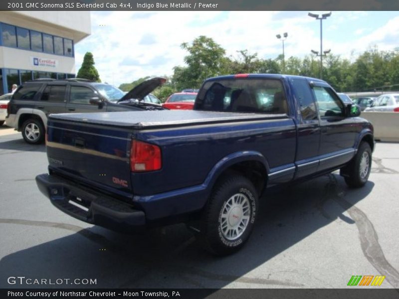 Indigo Blue Metallic / Pewter 2001 GMC Sonoma SLS Extended Cab 4x4