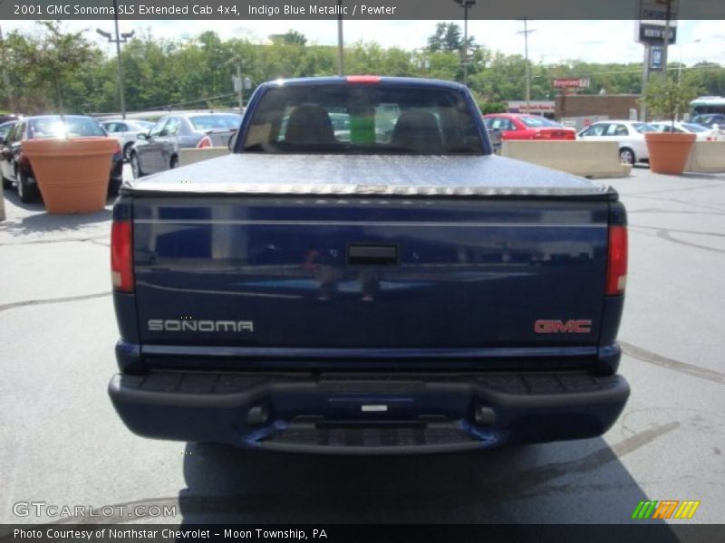 Indigo Blue Metallic / Pewter 2001 GMC Sonoma SLS Extended Cab 4x4