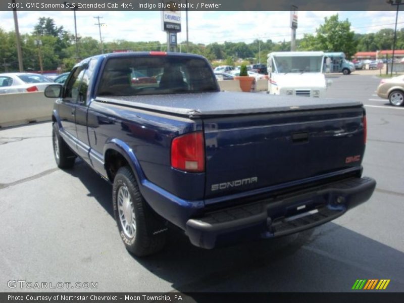 Indigo Blue Metallic / Pewter 2001 GMC Sonoma SLS Extended Cab 4x4