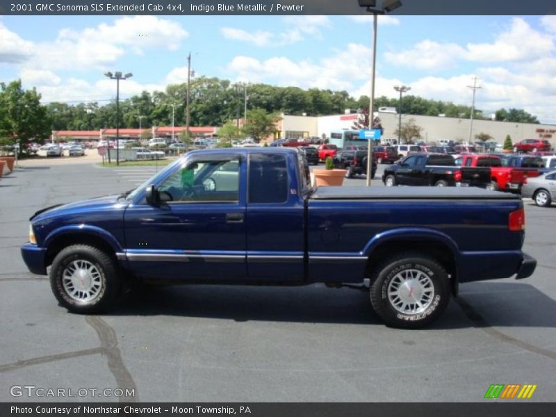 Indigo Blue Metallic / Pewter 2001 GMC Sonoma SLS Extended Cab 4x4