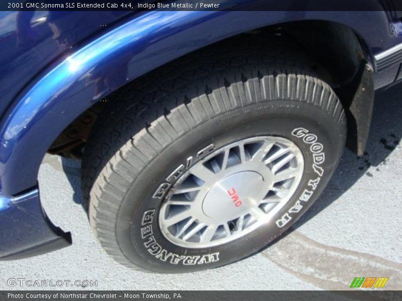 Indigo Blue Metallic / Pewter 2001 GMC Sonoma SLS Extended Cab 4x4