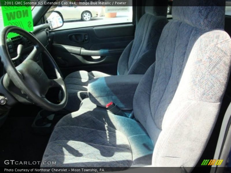Indigo Blue Metallic / Pewter 2001 GMC Sonoma SLS Extended Cab 4x4
