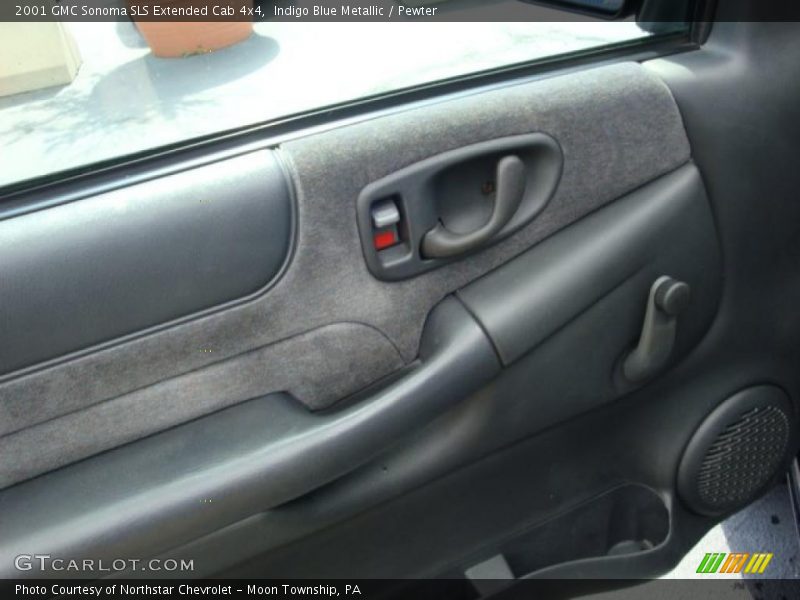 Indigo Blue Metallic / Pewter 2001 GMC Sonoma SLS Extended Cab 4x4