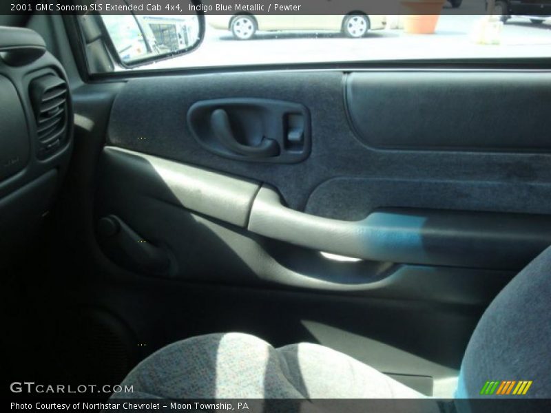 Indigo Blue Metallic / Pewter 2001 GMC Sonoma SLS Extended Cab 4x4