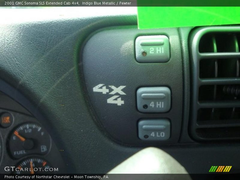 Indigo Blue Metallic / Pewter 2001 GMC Sonoma SLS Extended Cab 4x4