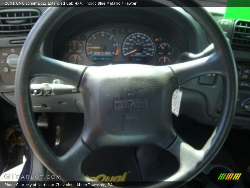 Indigo Blue Metallic / Pewter 2001 GMC Sonoma SLS Extended Cab 4x4