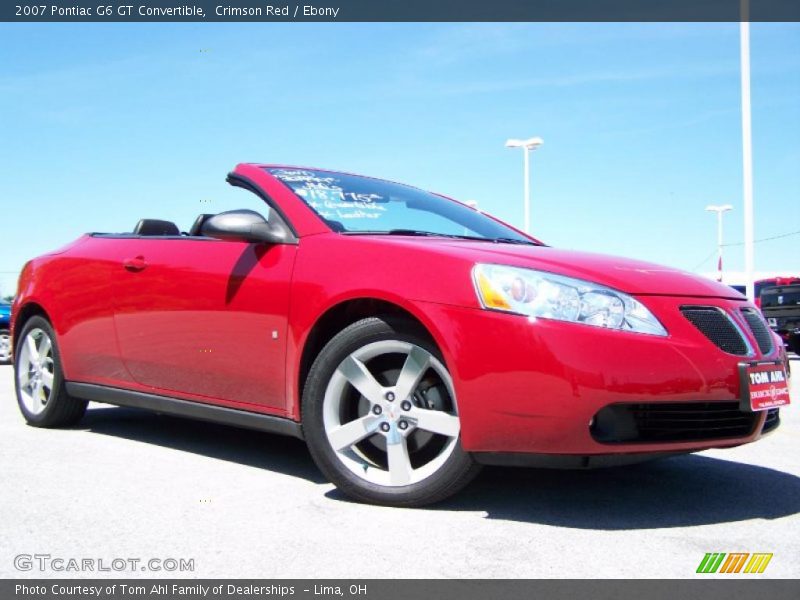Crimson Red / Ebony 2007 Pontiac G6 GT Convertible