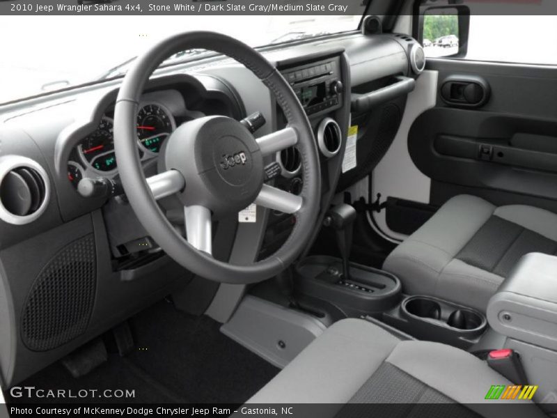 Stone White / Dark Slate Gray/Medium Slate Gray 2010 Jeep Wrangler Sahara 4x4