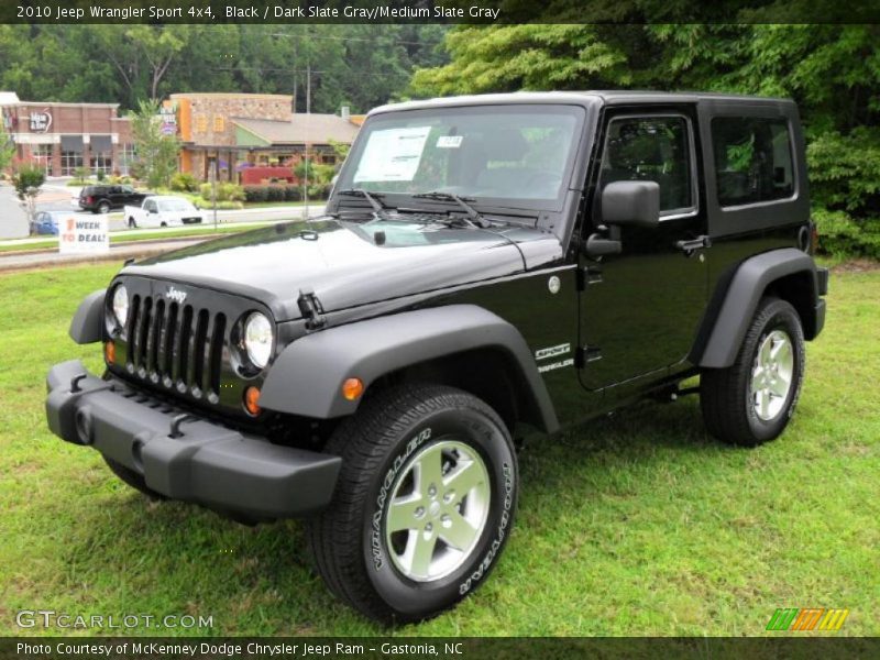 Black / Dark Slate Gray/Medium Slate Gray 2010 Jeep Wrangler Sport 4x4