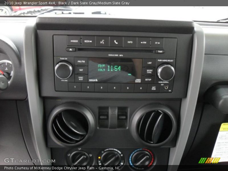 Black / Dark Slate Gray/Medium Slate Gray 2010 Jeep Wrangler Sport 4x4