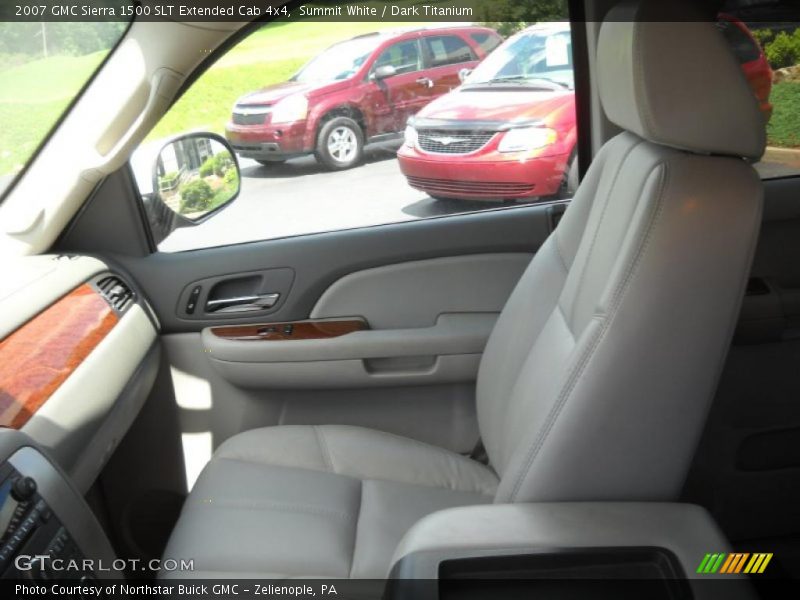 Summit White / Dark Titanium 2007 GMC Sierra 1500 SLT Extended Cab 4x4