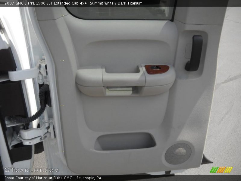 Summit White / Dark Titanium 2007 GMC Sierra 1500 SLT Extended Cab 4x4