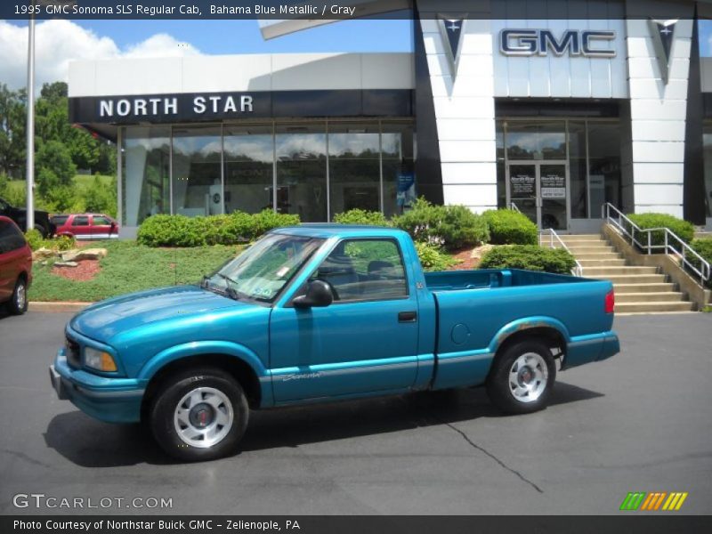 Bahama Blue Metallic / Gray 1995 GMC Sonoma SLS Regular Cab