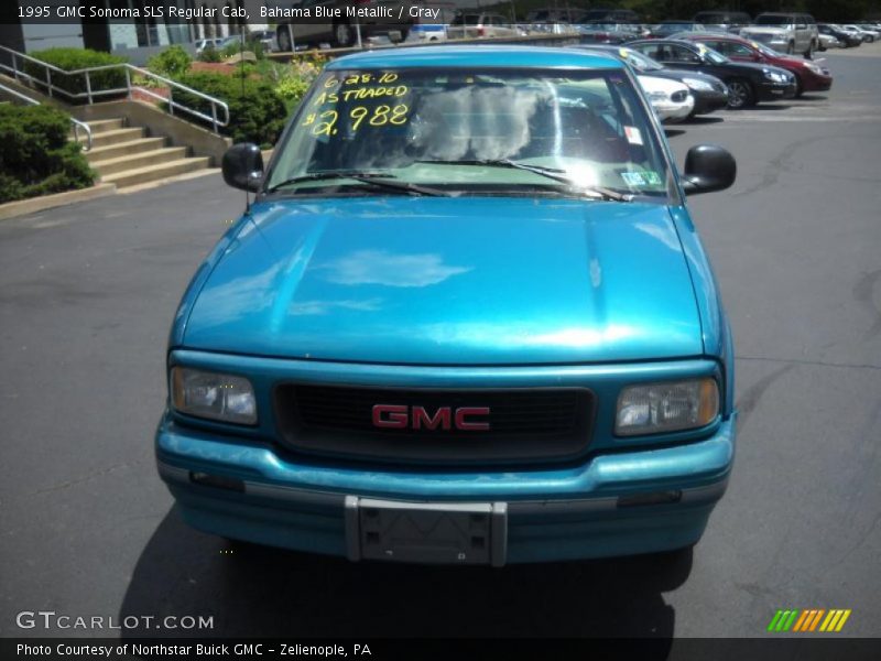 Bahama Blue Metallic / Gray 1995 GMC Sonoma SLS Regular Cab