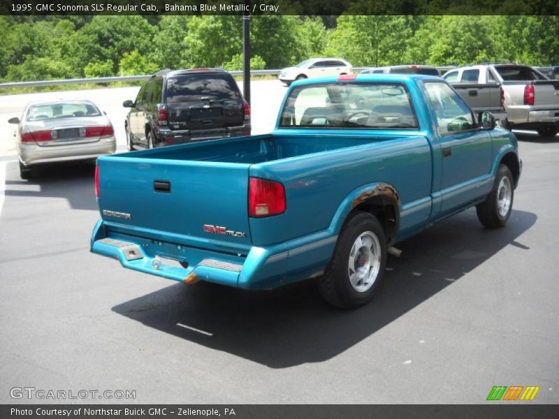 Bahama Blue Metallic / Gray 1995 GMC Sonoma SLS Regular Cab