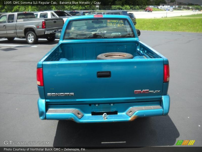 Bahama Blue Metallic / Gray 1995 GMC Sonoma SLS Regular Cab