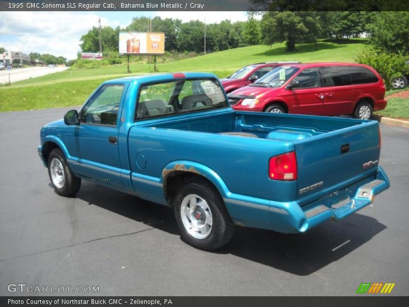 Bahama Blue Metallic / Gray 1995 GMC Sonoma SLS Regular Cab