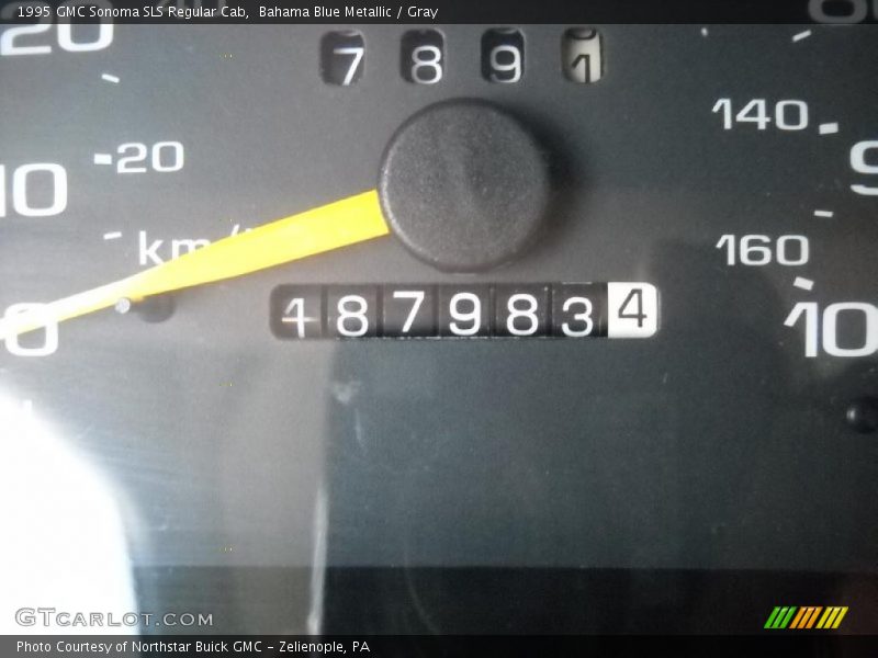 Bahama Blue Metallic / Gray 1995 GMC Sonoma SLS Regular Cab