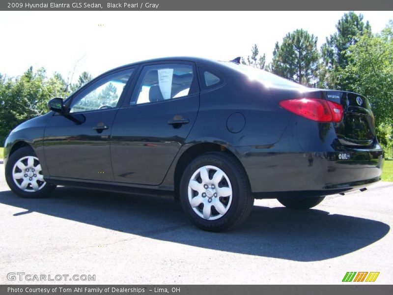 Black Pearl / Gray 2009 Hyundai Elantra GLS Sedan