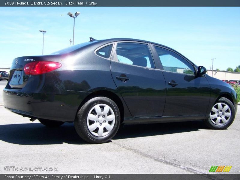 Black Pearl / Gray 2009 Hyundai Elantra GLS Sedan