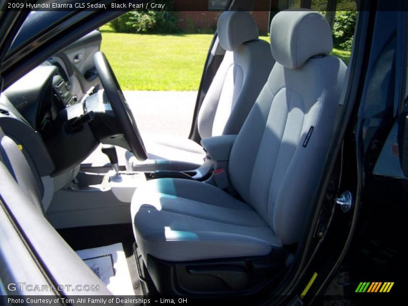 Black Pearl / Gray 2009 Hyundai Elantra GLS Sedan