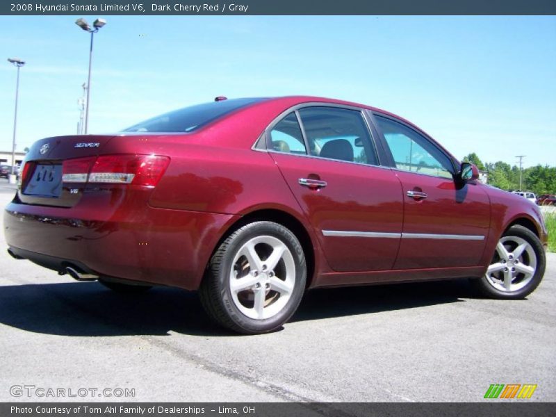 Dark Cherry Red / Gray 2008 Hyundai Sonata Limited V6
