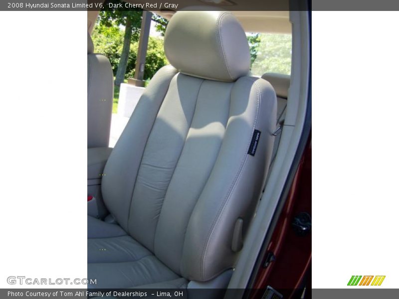 Dark Cherry Red / Gray 2008 Hyundai Sonata Limited V6