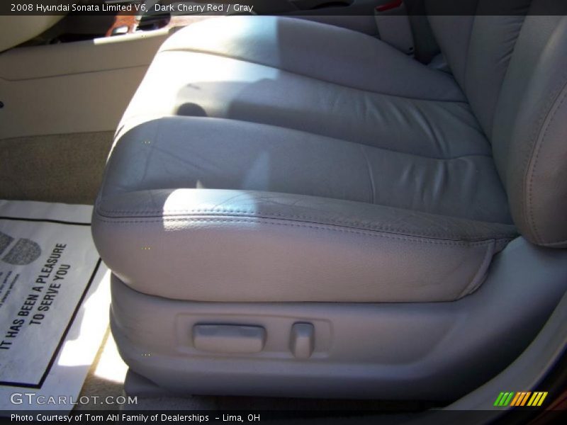 Dark Cherry Red / Gray 2008 Hyundai Sonata Limited V6