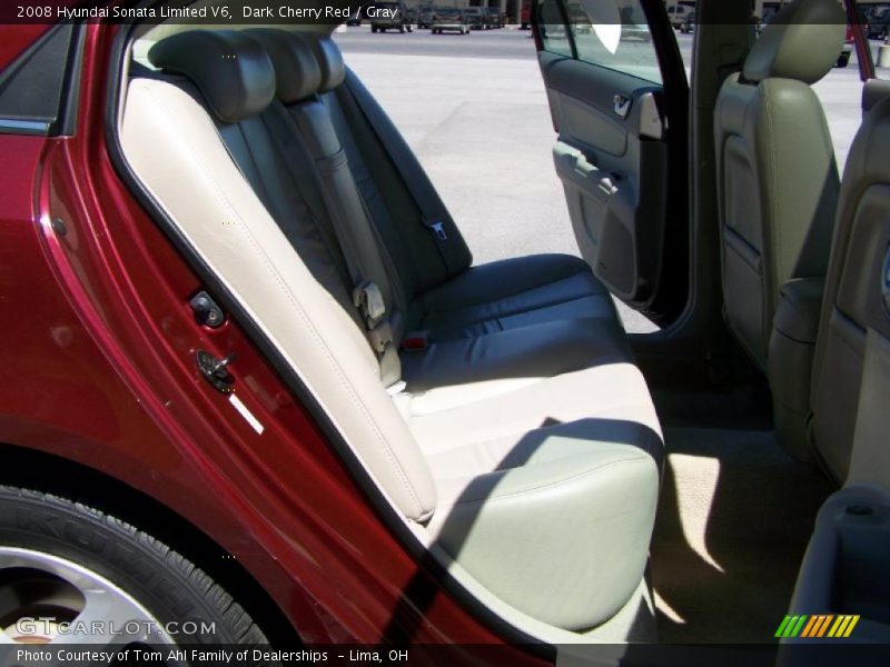 Dark Cherry Red / Gray 2008 Hyundai Sonata Limited V6