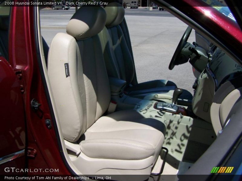 Dark Cherry Red / Gray 2008 Hyundai Sonata Limited V6