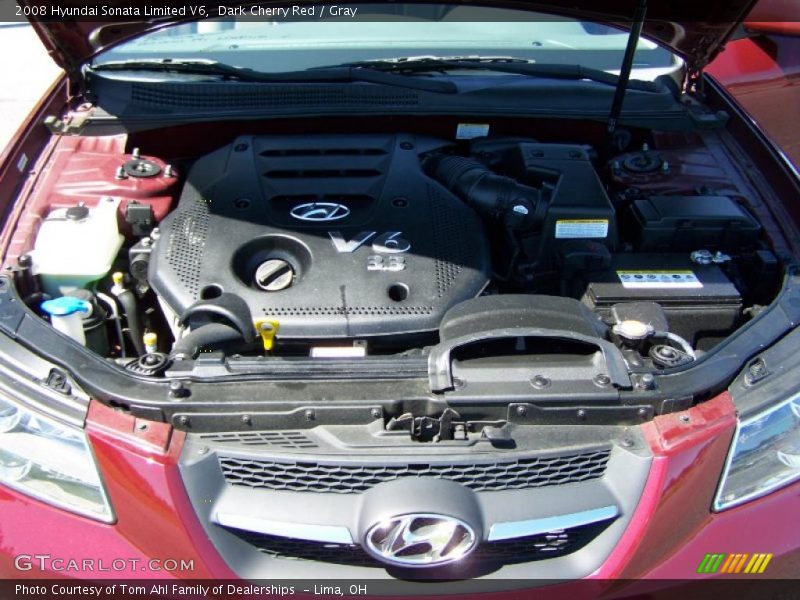 Dark Cherry Red / Gray 2008 Hyundai Sonata Limited V6