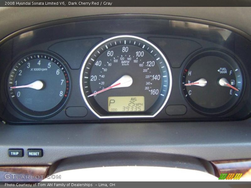 Dark Cherry Red / Gray 2008 Hyundai Sonata Limited V6