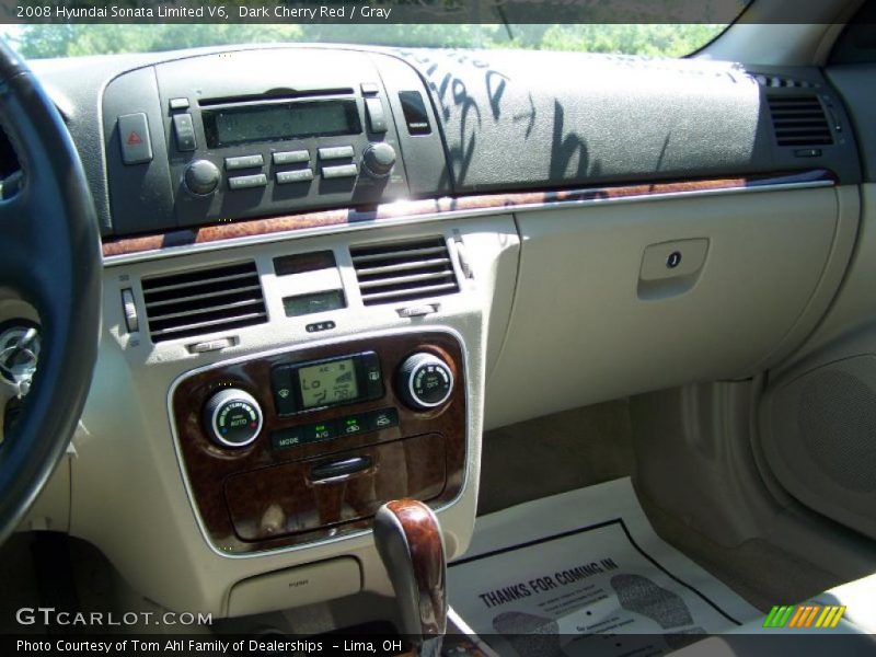Dark Cherry Red / Gray 2008 Hyundai Sonata Limited V6
