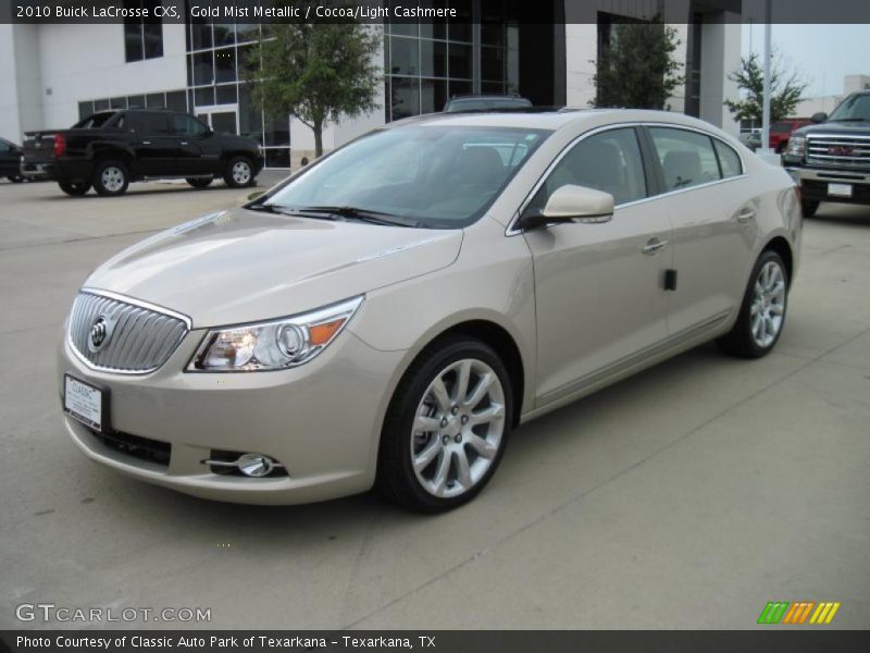 Gold Mist Metallic / Cocoa/Light Cashmere 2010 Buick LaCrosse CXS
