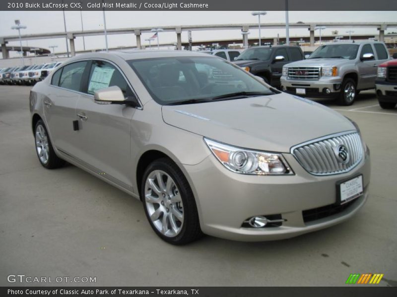 Gold Mist Metallic / Cocoa/Light Cashmere 2010 Buick LaCrosse CXS
