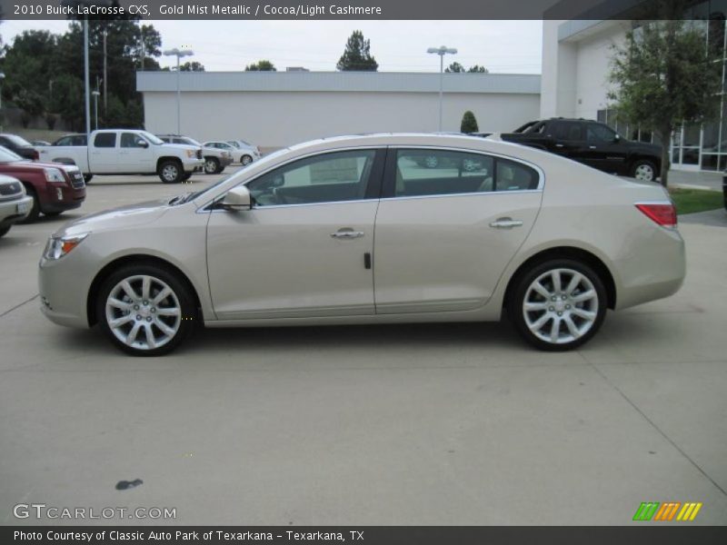 Gold Mist Metallic / Cocoa/Light Cashmere 2010 Buick LaCrosse CXS