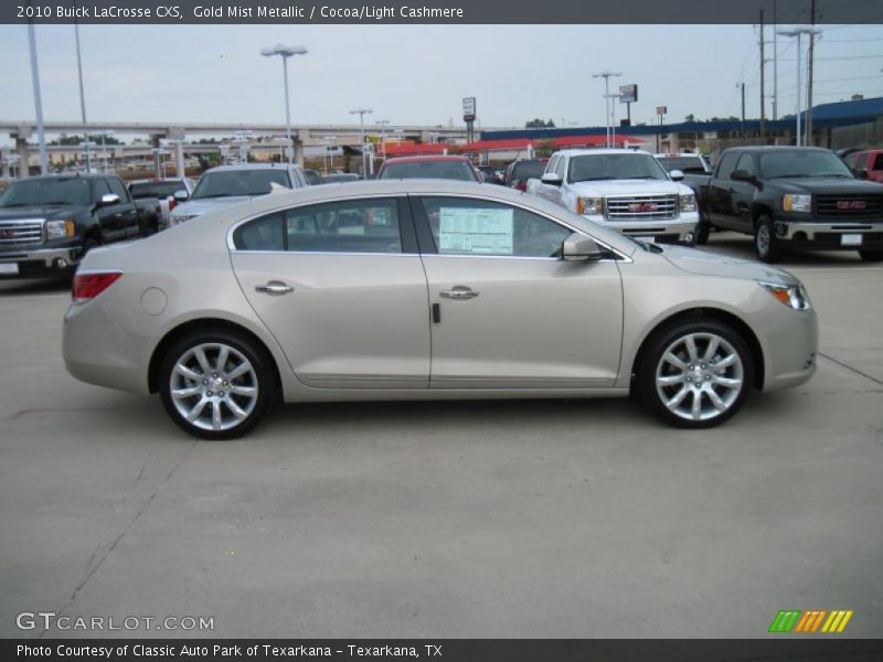 Gold Mist Metallic / Cocoa/Light Cashmere 2010 Buick LaCrosse CXS