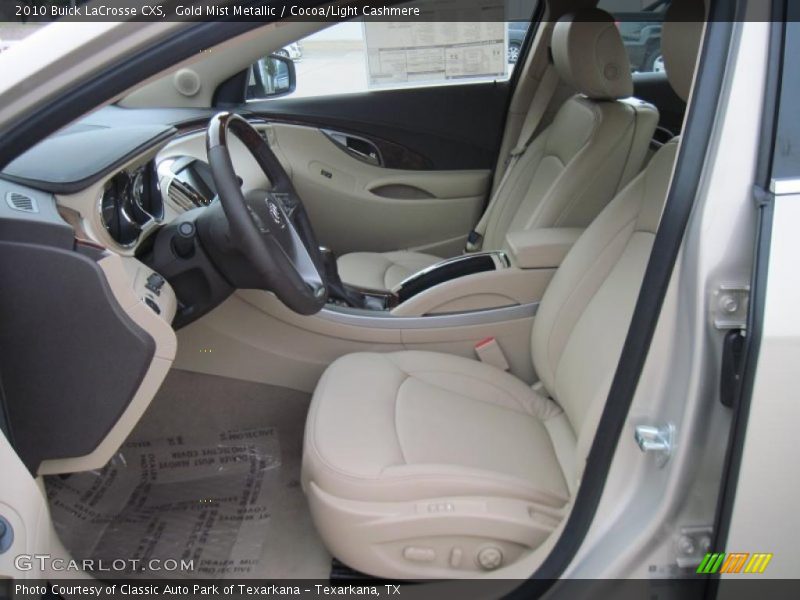 Gold Mist Metallic / Cocoa/Light Cashmere 2010 Buick LaCrosse CXS