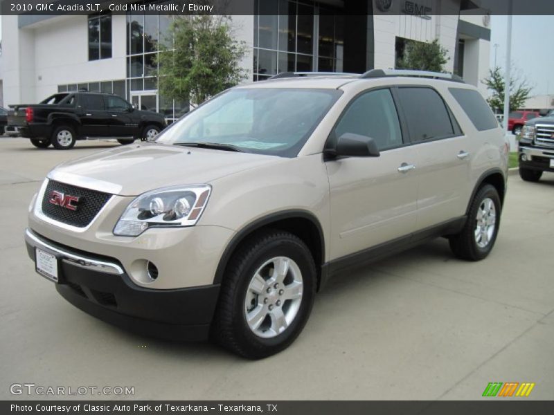 Gold Mist Metallic / Ebony 2010 GMC Acadia SLT