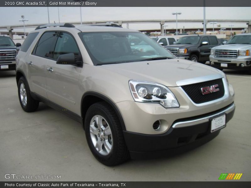 Gold Mist Metallic / Ebony 2010 GMC Acadia SLT