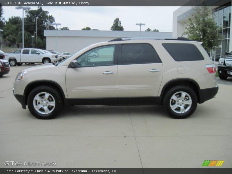 Gold Mist Metallic / Ebony 2010 GMC Acadia SLT