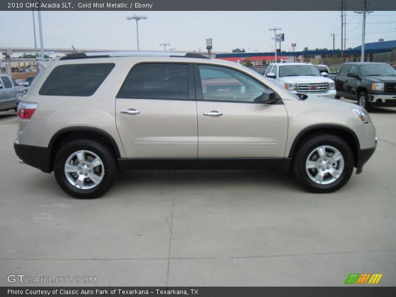 Gold Mist Metallic / Ebony 2010 GMC Acadia SLT