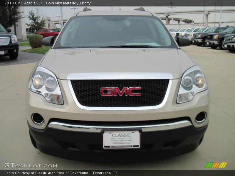 Gold Mist Metallic / Ebony 2010 GMC Acadia SLT
