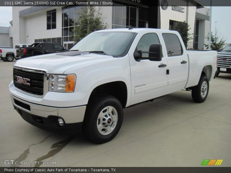 Summit White / Ebony 2011 GMC Sierra 2500HD SLE Crew Cab