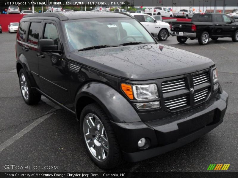 Brilliant Black Crystal Pearl / Dark Slate Gray 2010 Dodge Nitro Heat
