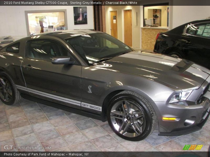 Sterling Grey Metallic / Charcoal Black/White 2010 Ford Mustang Shelby GT500 Coupe